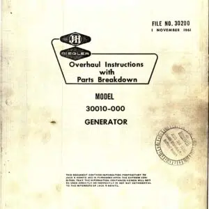 30010-000 Overhaul and Parts List