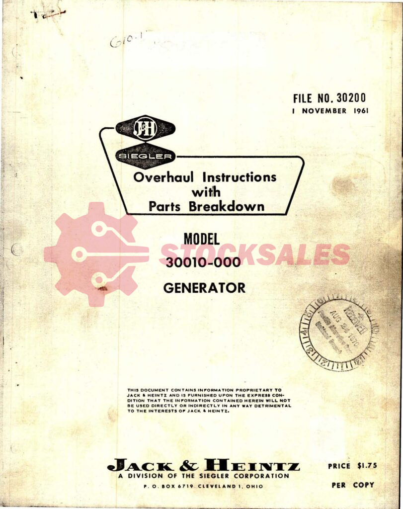 30010-000 Overhaul and Parts List