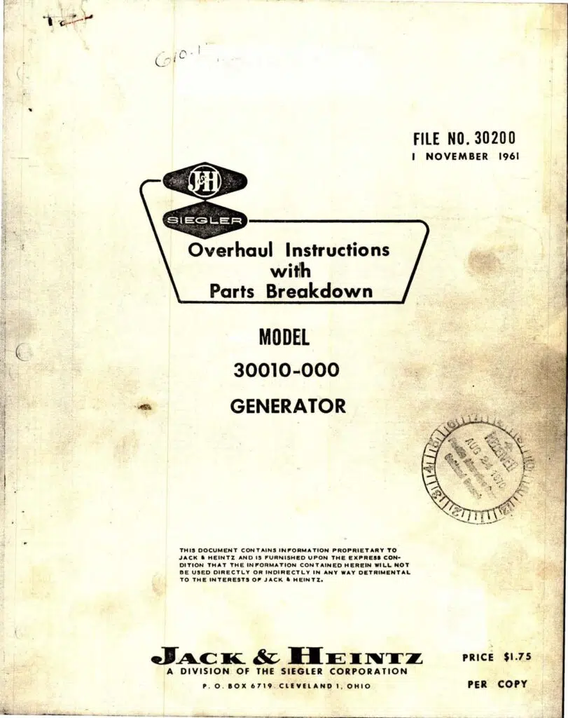 30010-000 Overhaul and Parts List