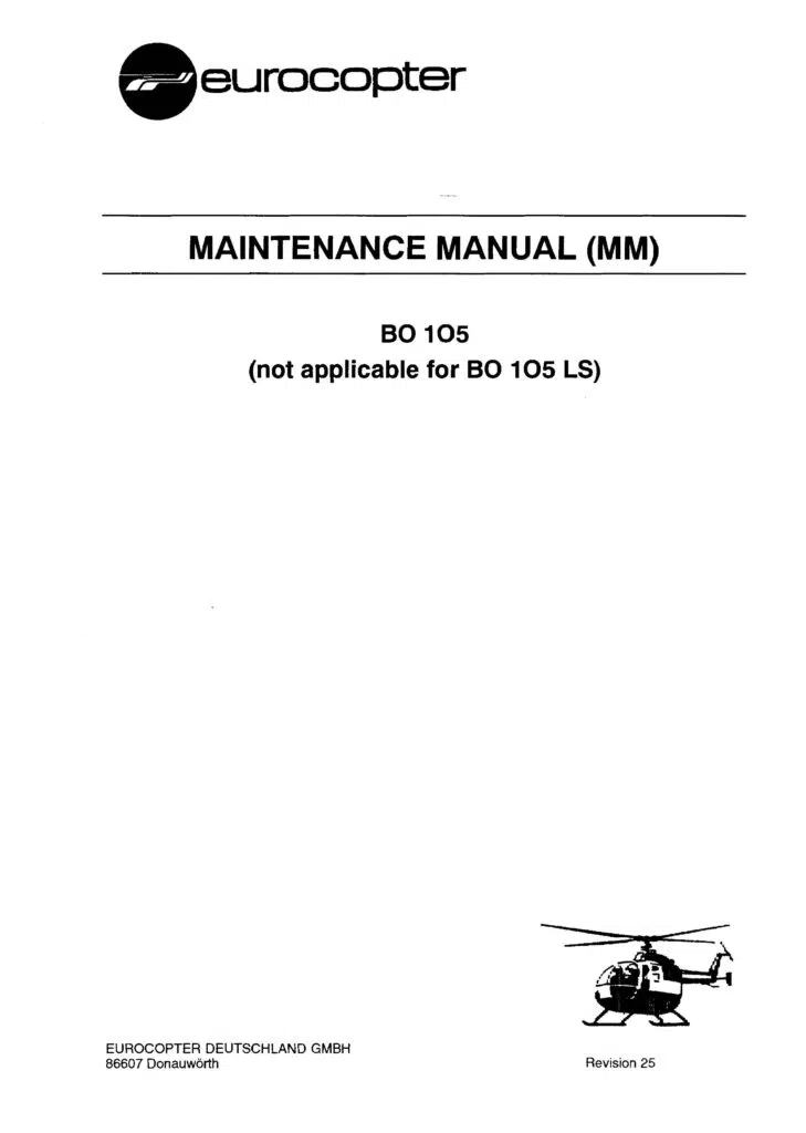 BO-105 MAINTENANCE MANUAL (MM)