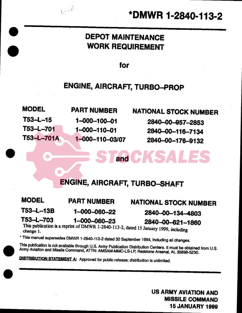 DMWR 1-2840-113-2 /2Engine T53-13 & 703