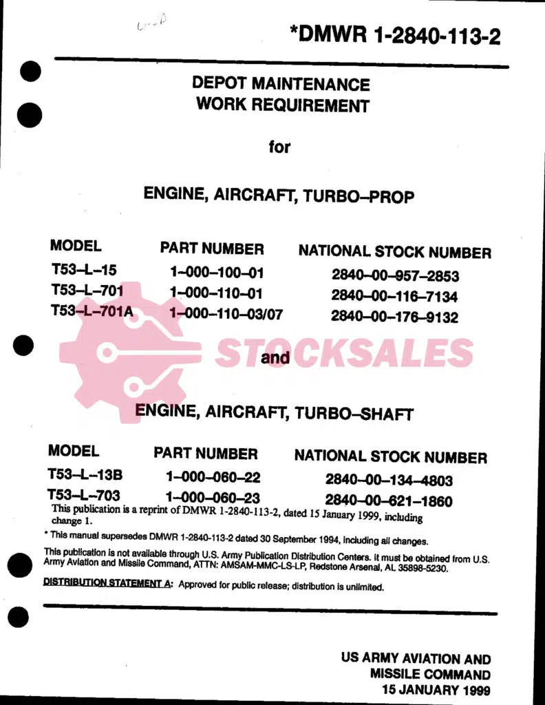 DMWR 1-2840-113-2 /2Engine T53-13 & 703
